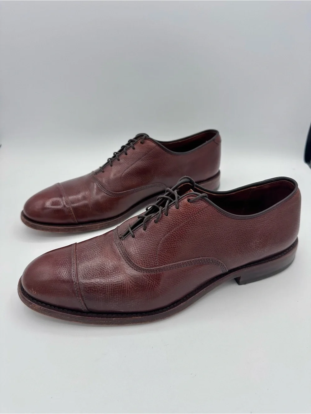 Allen Edmonds Park Avenue Cap Toe Brown Leather Oxford Dress Shoes